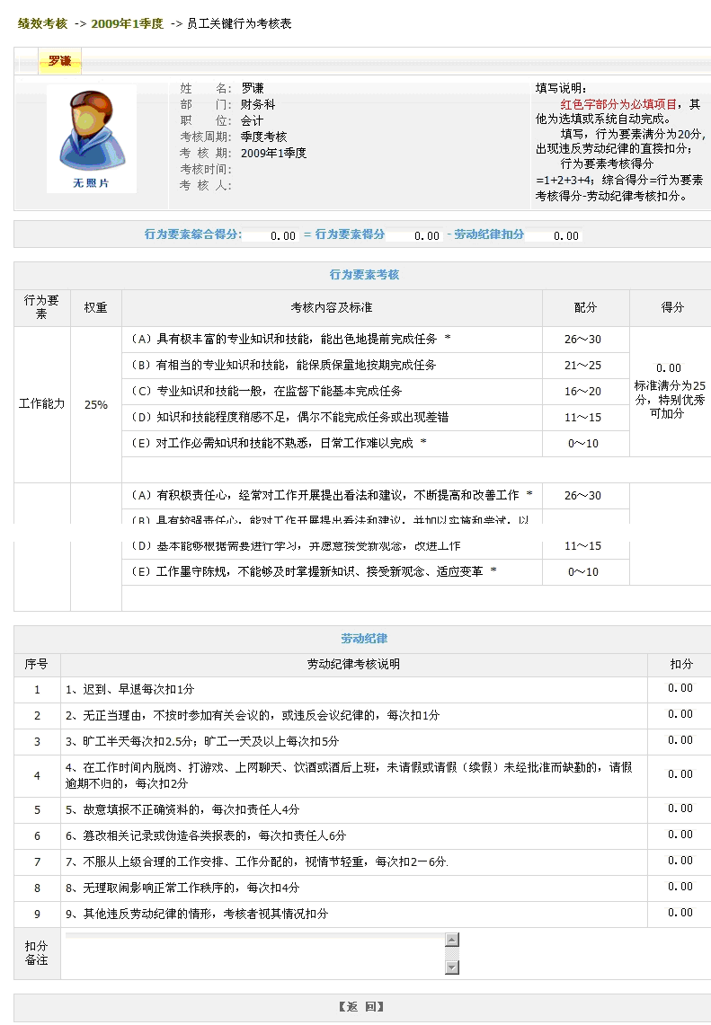 人力資源績效考核系統(tǒng)截圖